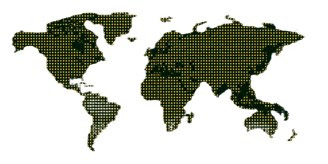 World map of Aurelia Grains export destinations